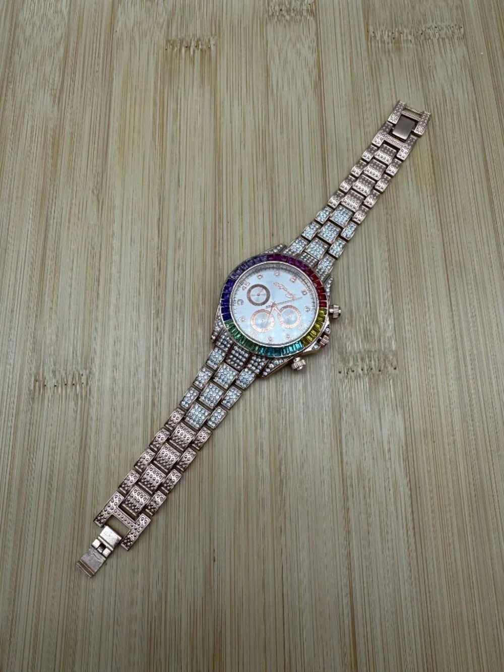 ED HARDY Ladies Metal Bracelet Analog Watch, Shiny Rose Gold, 40mm, Analog Watch